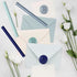 Whaline 12Pcs Dusty Blue Wax Seal Sticks Gradient Blue Color Glue Gun Sealing Wax Sticks Envelop Sealing Wax for Wedding Invitations Cards Envelop...