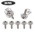 30Pcs Stainless Steel Screws Marine Grade Boat Canvas Snaps 3/8"Socket with Stainless Steel 3/8"Screw for Boat Canvas Tarpaulins Awnings Furniture...