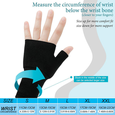 4 Pieces Unisex Wrist Thumb Support Sleeve Fingerless Wrist Gloves Compression Arthritis Gloves Sports Wrist Support Brace for Fatigue Sports Typi...