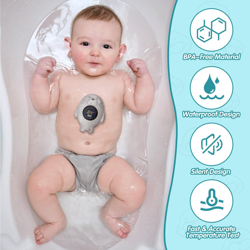 Rechargeable Bath Thermometer Baby Safety, Bath Temp Thermometer for Tub, Floating Shower Temperature Toy for Pregnancy Infant Kids...