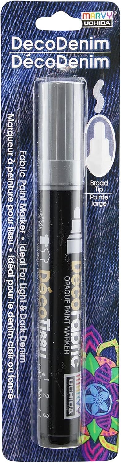 Uchida of America DecoDenim Marker Denim Fabric Pen, Silver...