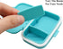 Small Pill Box Supplement Case for Pocket or Purse - 3 Removable Compartments Travel Medication Carry Case - Daily Vitamin Organizer Box (Blue)...
