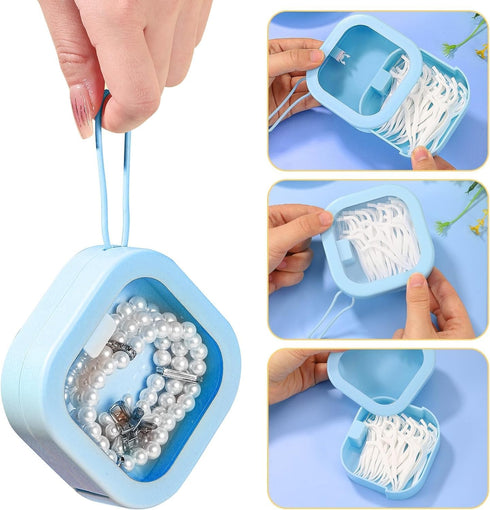 2pcs Hair Tie Organizer Boxes,Small Portable Hair Tie Holder Organizer Can Be Stackable Or Hung On The Wall,Best for Hair Ties Storage or Small It...