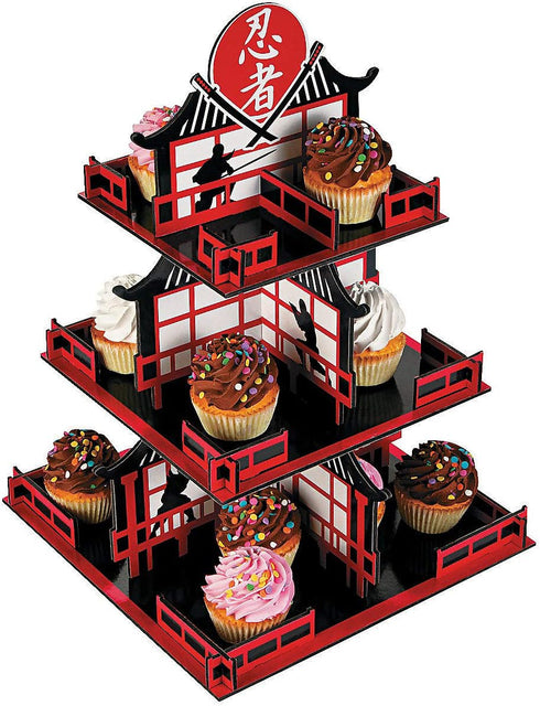 Ninja Cupcake Stand (3 tiers) Ninja Birthday Party Supplies...
