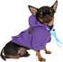 Adjustable Neck Girth Dog Clothes Small Dogs Hoodie Cozy Warm Winter Pullover Clothing Sweater for Tiny Puppy Sweatershirt - Purple Small...