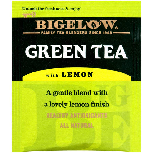 Bigelow Green Tea with Lemon Tea Bags 28-Count Box (Pack of 1) Green Tea Bags with Lemon Peel and Natural Flavors Rich in Antioxidants...