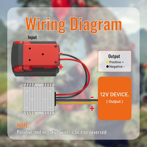 Step Down Converter 18V to 12V for Milwaukee M18 Power Wheel Battery Adapter DC 12V 20A 240W Buck Converter DC Voltage Regulator...
