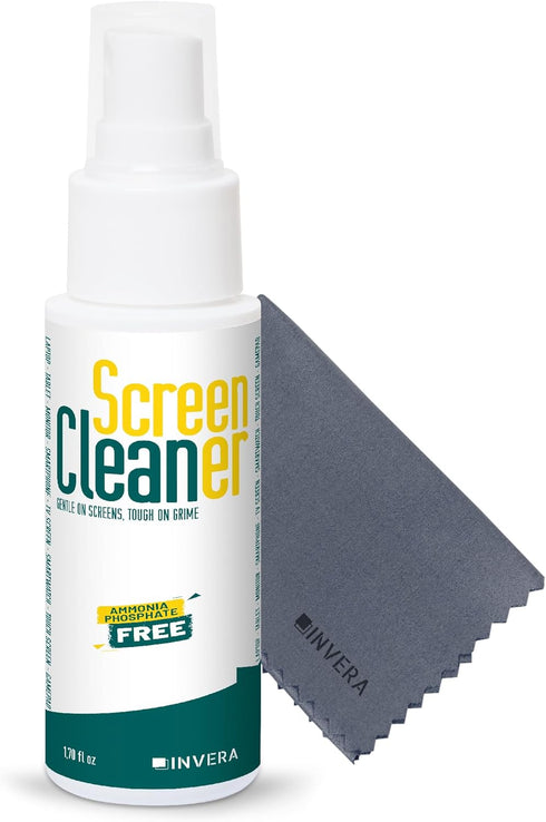 Screen Cleaner Spray with Microfiber Cloth, Laptop Cleaner, TV Screen Cleaner, Electronic & Lens Cleaner Spray - Versatile for Phones, Cameras, Co...