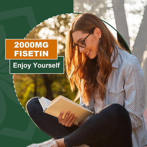 Liposomal Fisetin Supplement, 2000MG, 98% Pure Fisetin Polyphenols Antioxidants, with Quercetin, TMG and Resveratrol, for Healthy Aging, Cognitive...