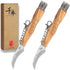 Outdoor Foldable Mushroom Knife Gardening Knife Portable Foraging Knife Fruit Picking Knife Natural Olive Wood Handle,2-Piece...