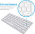 Macally Small Wired Keyboard for Mac and Windows - 78 Scissor Switch Keys Compatible Apple Keyboard - USB Mini Keyboard That Saves Space and Looks...