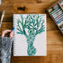 FINGERINSPIRE Tree of Life Painting Large Stencil 8.3x11.7" PET Character Spraying Stencil Reusable Minimalist Line Art Woman Pattern Wall Stencil...