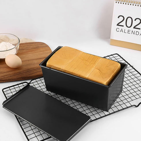 Luxshiny Toast Baking Electric Skillets Nonstick with Lids Loaf Mold Non-stick Baking Pan Cake Making Utensils Loaf Tin Non Stick Bakeware Loaf Ba...