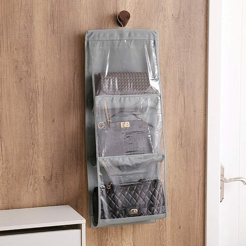 DIOMMELL Purses Hanger Hanging Handbag Organizer Bags Storage Holder for Closet with 6 Larger Pockets...