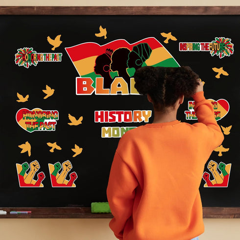 Black History Month Bulletin Board Decorations, 27 Pcs Black History Month Decorations African American National Holiday Bulletin Board Decoration...