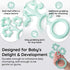 Baby Teething Toys - Made in The USA - Medical Grade Silicone Baby Teether for Newborns, Infants & Toddlers - CSPIA Certified - Multiple Textures ...