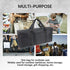 BBQ Tools Carry Bag,Large Capacity Oxford Grill Tool Carry Bag, Waterproof Outdoor BBQ Grill Accessories Bag for Picnic Cooking Camping Trip (Blac...