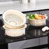 Kitchen Colanders Bowl Set 2 in 1 Fruit Vegetable Washing Food Strainers, Large Plastic Double Layered Strainer Basket for Pasta, Spaghetti, Berry...
