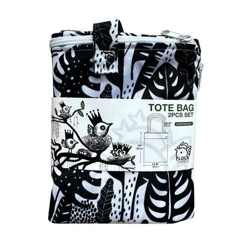 FLOCK THREE Waterproof wet bag tote reusable for wet clothes baby diapers stroller swimsuit travel washable toiletries pouch large electronics cas...
