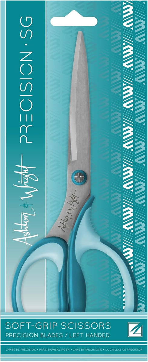 Ashton and Wright - Precision SG - Soft Grip Scissors for Office, Home, Kitchen, and Craft - 210mm / 8” - Steel Blades (Teal, Right Handed)...