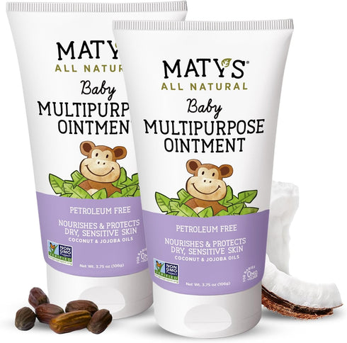 Matys Multipurpose Baby Ointment, All Over Gentle Skin Protection for Newborns & Up, Soothes Dry Irritated Skin, Diaper Area, Dry Scalp, Drool Irr...