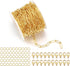 Forise 30 Feet Gold Plated Cable Links Chain 4mm Necklace Chains for DIY Jewelry Making,Necklace Chains Set with 20Pcs Lobster Clasps 50Pcs Jump R...