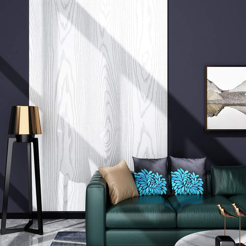 Livelynine White Peel and Stick Wallpaper Wood Contact Paper for Cabinets Adhesive Wood Grain Vinyl Wrap for Kitchen Furniture Textured Thick Wood...