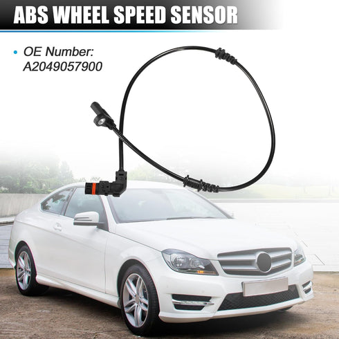X AUTOHAUX Front Left Right ABS Wheel Speed Sensor Transmission Speed Sensor for Mercedes-Benz C-Class W204 2011-2015 No.A2049057900/2049057900...