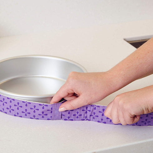 Mity rain 2pcs Cake Strips for Even Baking, Cake Pan Dampen Strips, Super Absorbent Thick Cotton to Keeps Cake More Level, Bake Even Strip Cake Ba...
