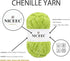 NICEEC 3 Skeins Soft Chenille Yarn Blanket Yarn for Knitting Fancy Yarn for Crochet Weaving DIY Craft Total Length 3×85m (3×93yds, 3×50g)_Spring G...