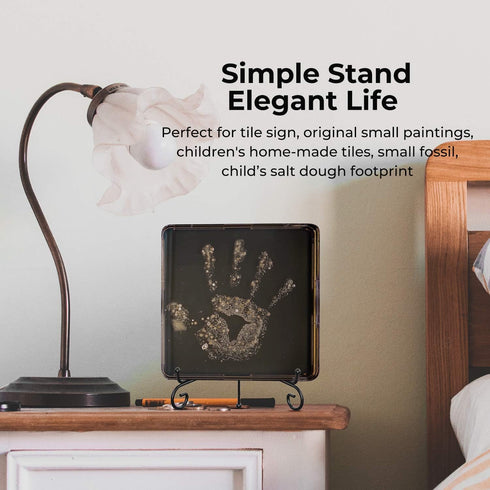 TR-LIFE Plate Stands for Display - 6 Inch Holder + Metal Easel Stand for Picture Frame, Decorative Plates, Book, Photo, Collectibles (2 Pack)...
