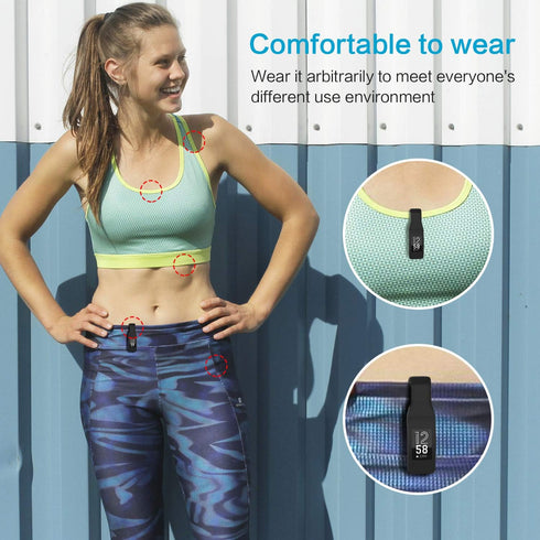 2-Pack Clip for Fitbit Inspire or Inspire HR Holder Accessory, Black+Soft Pink (not for inspire 2)...