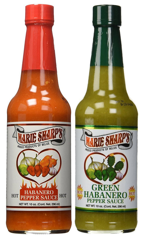 Marie Sharp's HOT and Green Habanero Pepper Sauce 10oz...
