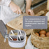 Seasoning Box with Lid and Spoon, 4 Compartment Spice Pots with Handle for Household kitchen for Salt Sugar Pepper Powder, Leakproof, Easy to Clea...