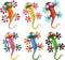 hogardeck Metal Gecko Outdoor Wall Decor, 6 Pack Lizard Wall Art Garden Sculptures & Statues with Free-adjustable Head Outdoor Spring Decor for Fr...