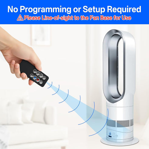 notiela Remote Control Compatible with Dyson AM04 AM05 Fan Remote with Battery for Dyson Remote Control Replacement Compatible with 922662-06, 922...