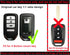 Silicone Rubber Key Fob Cover Compatible with 2013-2021 Honda Accord CR-V Civic Fit HR-V Odyssey Pilot Ridgeline (Not Fit Straight Key)...