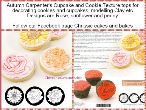 Autumn Carpenter Designs Cupcake Top Impression Mat Set - Floral...