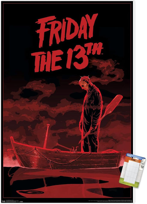 Trends International Friday The 13th - Boat Wall Poster, 22.375" x 34", Poster & Mount Bundle...