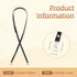 RAYNAG Adjustable Purse Strap Replacement Leather Handbag Shoulder Strap Replacement with Silver Metal Swivel Hooks, Black...