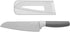 Berghoff LEO Non-stick Stainless Steel Wide Blade Santoku Knife 6.75" Grey PP Fitted Protective Sleeve Soft-touch PP Soft Grip Handle...