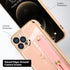 KANGHAR Designed for iPhone 13 Pro Max Case with Strap Luxury Love Heart Plating Gold Bumper Phone Cover Wristband Kickstand Full Body Protective ...