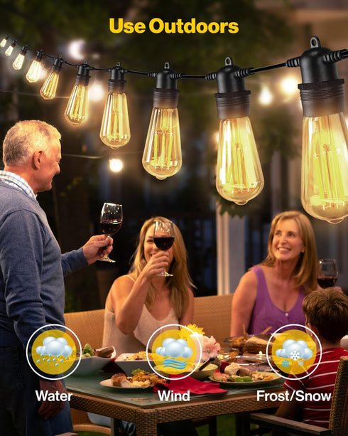 Sunco Lighting 4 Pack Vintage LED Edison Bulbs, 75W Equivalent 13W 1600 LM Ultra Brightness Dimmable ST58 Filament, 3000K Warm White, E26 Medium B...