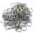 Yueton 50pcs Mini Nickel Plated Steel Lanyard Hook Split Key Ring, Hobby ID Card Key Chain Parts Key Chain Holder Connector...