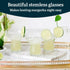 Libbey Stemless Margarita Glasses Set of 6, 10.25 ounces Classic Margarita Glasses Lightweight, Fancy Glassware Set for Celebrations...
