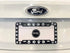DMSE Animal Pet Dog Cat License Plate Frame For Your Car Automobile Easy Installation Durable Universal Fit (Black With White Paw)...
