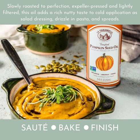 La Tourangelle, Toasted Pumpkin Seed Oil, Great for Cooking, Salad Dressings, Pastas, and Spreads - Health and Beauty Oil, 8.45 fl oz...