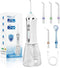 H2ofloss Water Dental Flosser Cordless, 300ML Rechargeable Oral Irrigator for Teeth Cleaning, Portable & IPX7 Waterproof Teeth Cleaner Pick for Br...