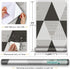 Y1337 Peel and Stick Wallpaper Geometric Triangle 17.7" x 9.8ft Gray Removable Diamond Self Adhesive Contact Paper Shelf Liner for Office Backgrou...