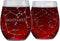Greenline Goods Sagittarius Stemless Wine Glasses Zodiac Sagittarius Set Hand Etched 15 oz (Set of 2) - Astrology Sign Glassware...